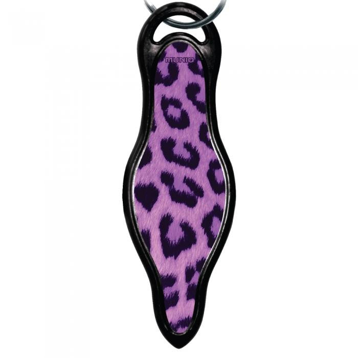 Munio Self Defense Keychain Purple Leopard