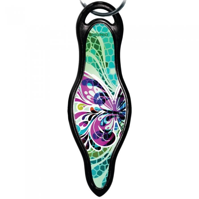 Munio Self Defense Keychain Butterfly Glass