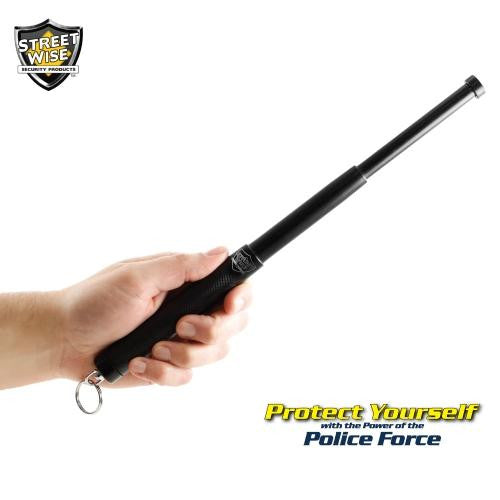 Police Force12" Expandable Steel Baton w- Key Ring