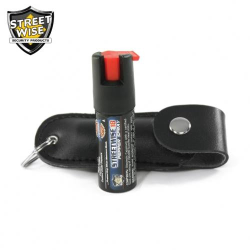 Lab Certified Streetwise 18 Pepper Spray, 1-2 oz. Soft case BLACK