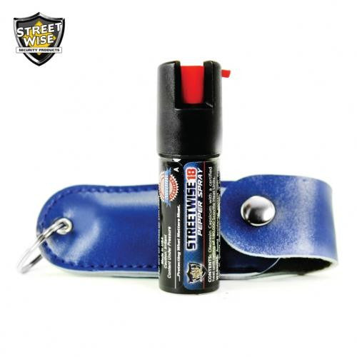 Lab Certified Streetwise 18 Pepper Spray, 1-2 oz. Soft case BLUE