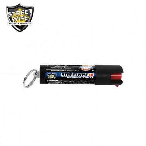 Lab Certified Streetwise 18 Pepper Spray, 1-2 oz  Safety Lock Key Ring