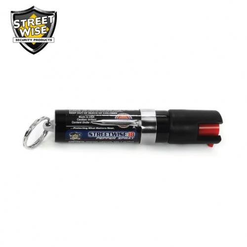 Lab Certified Streetwise 18 Pepper Spray 3-4 oz KEY RING & CLIP