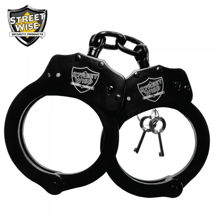 Streetwise Black Solid Steel Handcuffs