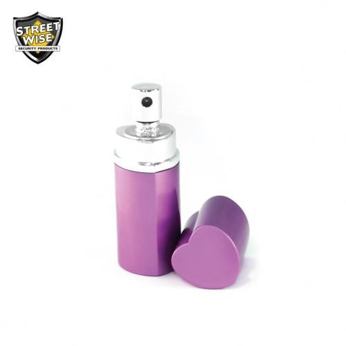 Lab Certified SW 18 3-4 oz Heart Perfume Pepper Spray PURPLE